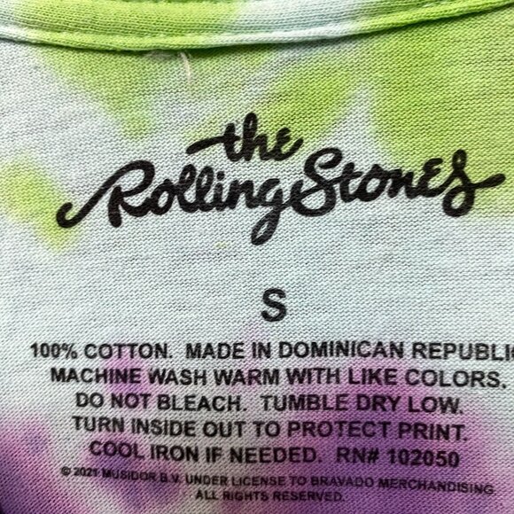 The Rolling Stones Hot Lips Art Tshirt Tie Dye tshirt size Small - Picture 4 of 4